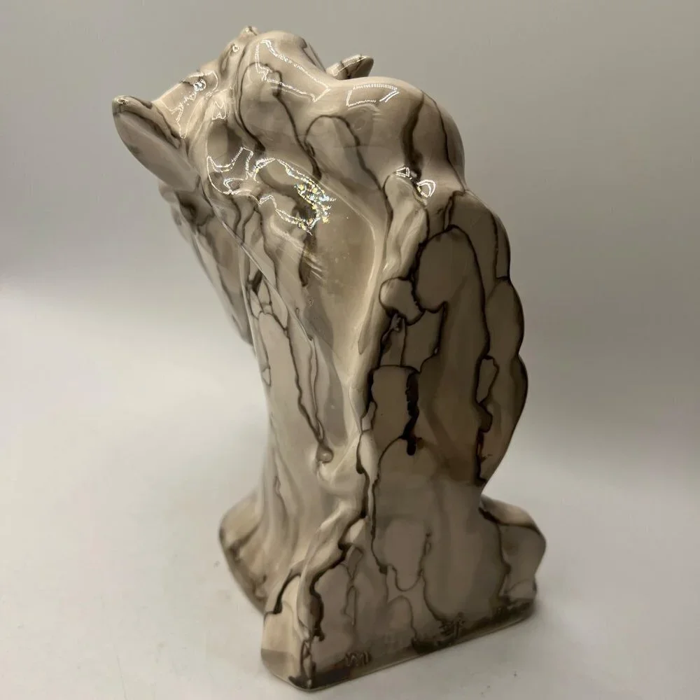 Handcrafted Homemade Hand Glazed Marble Horse Head Sculpture- Home Decor- Table - Picture 5 of 10